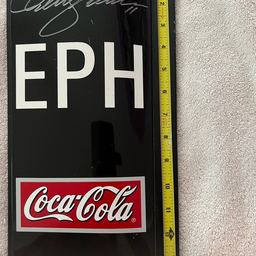 NASCAR Denny Hamlin’s autographed raced metal from hit car. - Picture 2 of 3